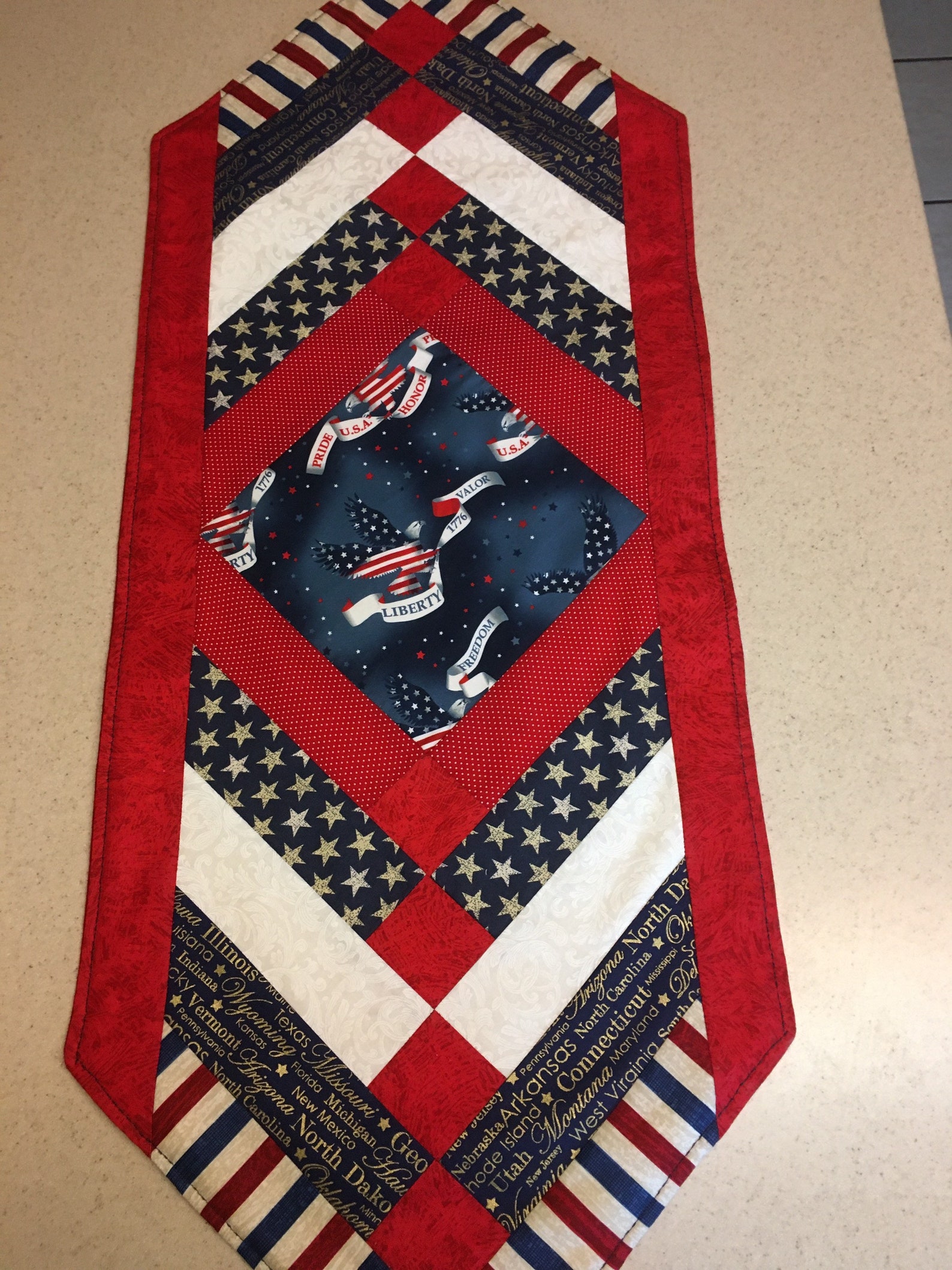 Patriotic Eagles Tabletop Runner - Etsy