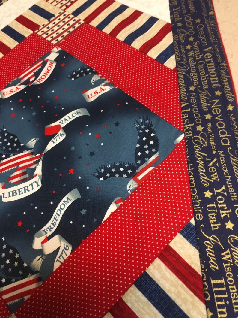 Patriotic Eagles Tabletop Runner - Etsy