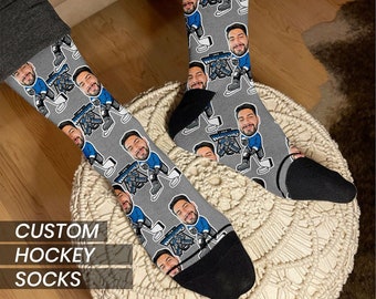 Hockey Socks, Hockey Team Gifts, Customized Socks, Hockey Gifts for Boys, Hockey Coach Gifts, Personalized Hockey Gifts