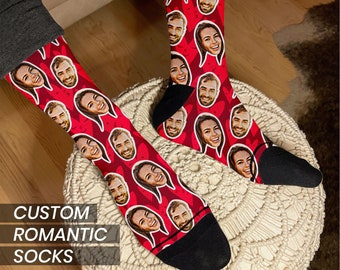 Regalo de San Valentín: Calcetines personalizados con caras y texto