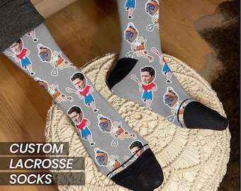 Calzini da lacrosse personalizzati, regalo personalizzato per la squadra