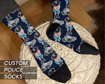 Custom Police Officer Socks: Personalized Law Enforcement Gift