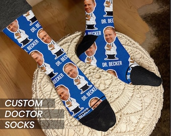 Doctor Socks, Medical Student Gift, New Doctor Gift, Future Doctor Gifts, Doctor Graduation, Custom Face Socks, Physician Week