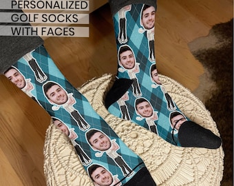 Calzini da golf personalizzati con la tua faccia: un regalo personalizzato per golfisti