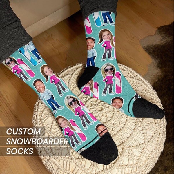 Gifts for Snowboarders, Snowboarding Socks Gifts for Him, Personalized Gift Socks for Men & Women, Snowboarding Trip Gifts Ideas, Snowboard