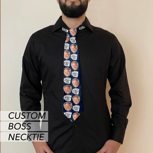 Personalized Gift Necktie for Boss, Custom Gift Ties for Boss, Boss Gifts for Man, Gifts for Boss, World&#39;s Best Boss , Coworker Gift for Him