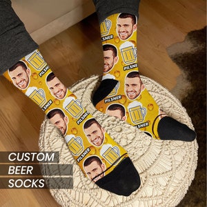 Gifts for Beer Lovers, Custom Face Socks, Beer Lover Gifts, Customized Socks, Custom Beer Gifts, Beer Inspired Gifts, Beer Themed Gifts