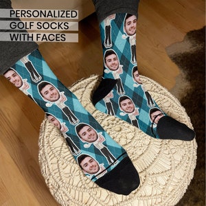 Golf Socks, Custom Face Socks, Golf Socks for Men, Customized Socks - Etsy