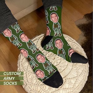 Custom Face Army Socks: Personalized Veteran's Day Gift