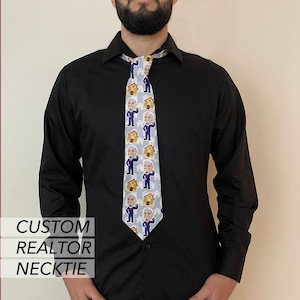 Personalized Realtor Necktie: Custom Real Estate Agent Gift