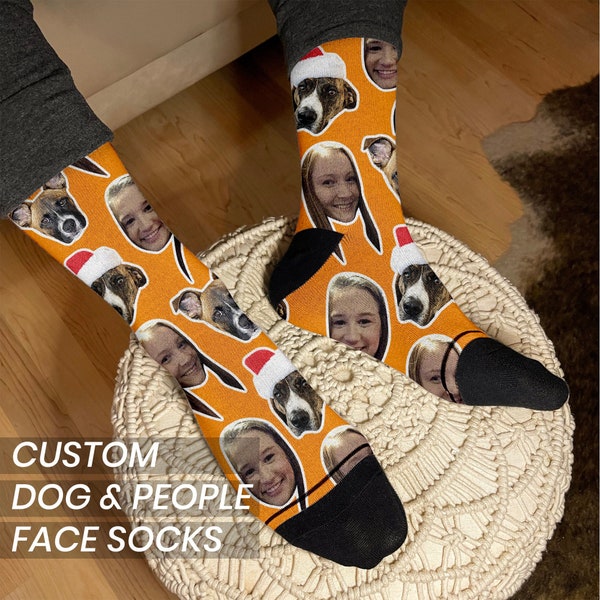 Custom Dog Socks, Custom Pet Socks, Personalized Dog Socks Gift, Socks with Faces