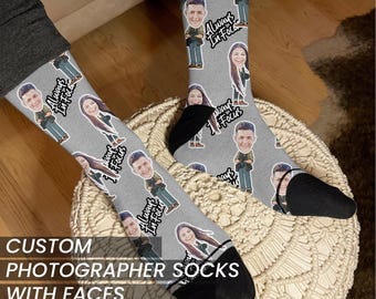 Regalo per fotografi: calzini personalizzati per amanti della fotografia, studenti e colleghi