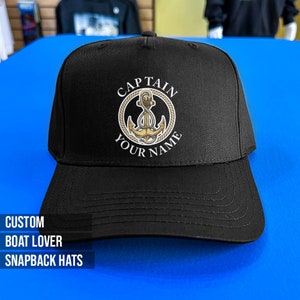 Gift for Boater Personalized Hats - Custom Caps for Nautical Lovers & Sailing Enthusiasts