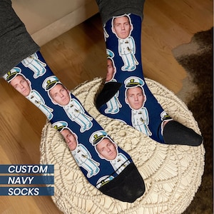 Veterans Day Gift, US Navy Gifts , US Navy Gift, Veteran Day Gift, Deployment Gift, Custom Faces Socks, Customized Socks