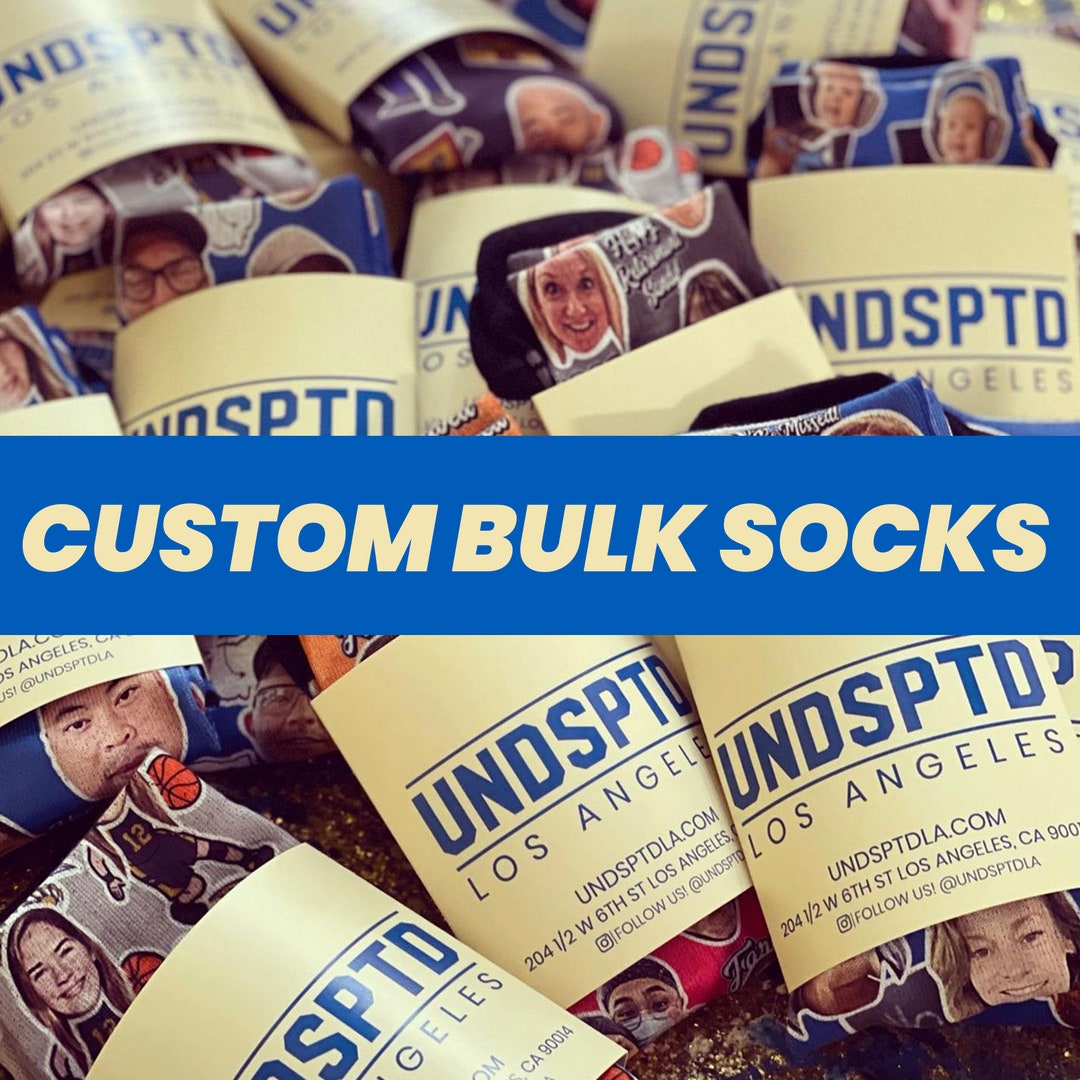 Personalized Socks in Bulk, Sports Team Socks, Group Trips, Team Gifts