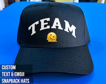 Custom Cap with Emoji - Personalized Baseball Hat with Your Text & Choice of Emoji - Unique Gift for Friends and Family