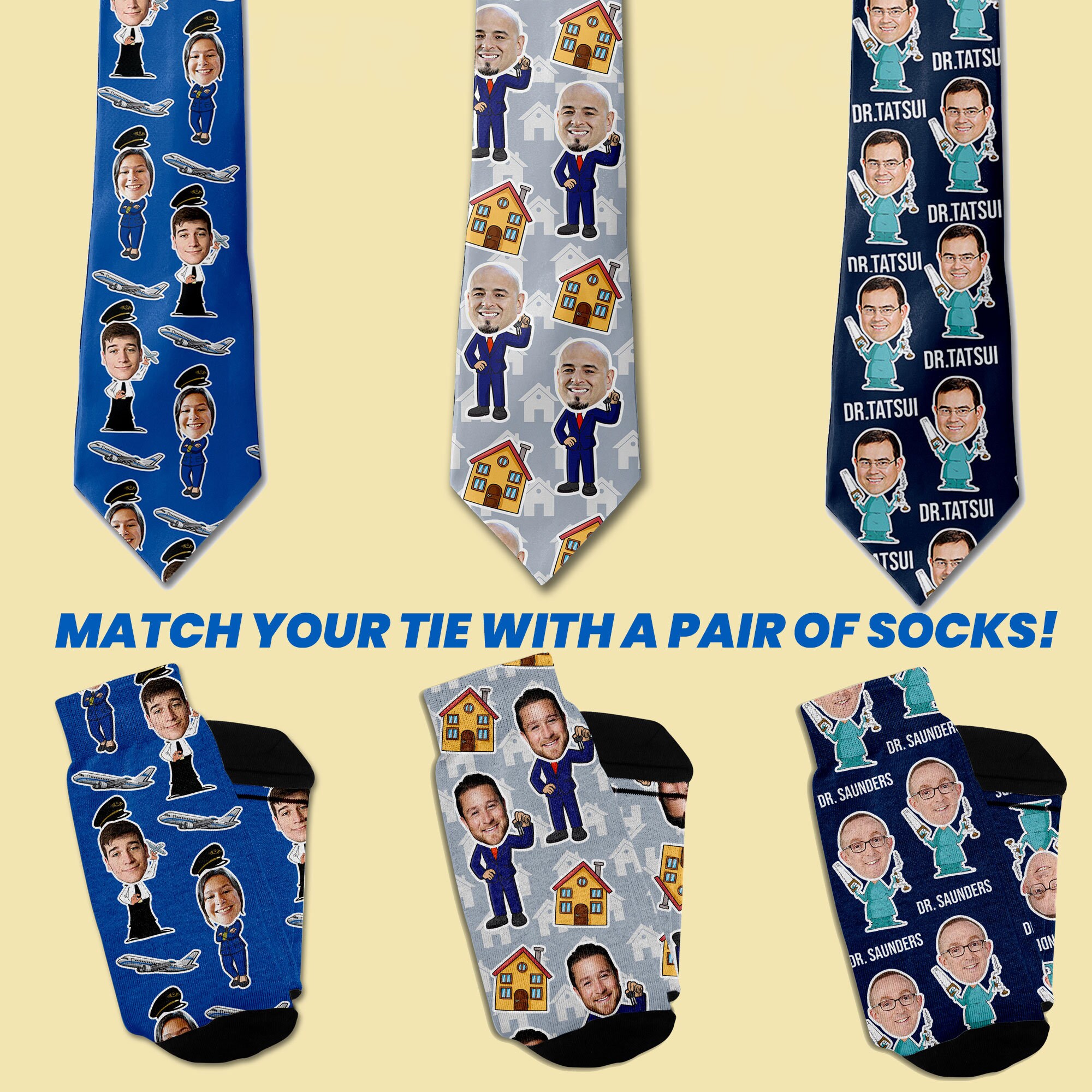 Hockey Gift Custom Face Socks - Shop Hockey Gifts - UNDSPTDLA