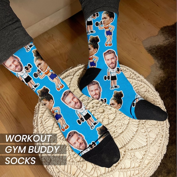 Gym Gifts for Him, Custom Face Socks, Gym Teacher Gifts, Gifts for Gym Lover,  Gifts for Gym Lovers, Gym Gifts for Her, Gym Buddy 