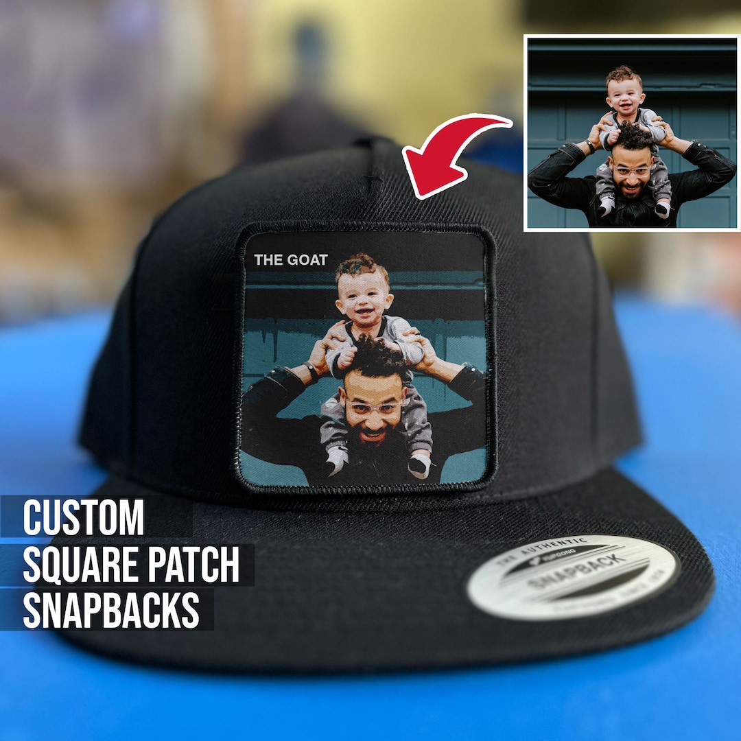Custom Snapback Hat: Personalized Photo Patch, Unisex Design - Etsy