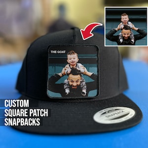 Custom Snapback Hat: Personalized Photo Patch, Unisex Design