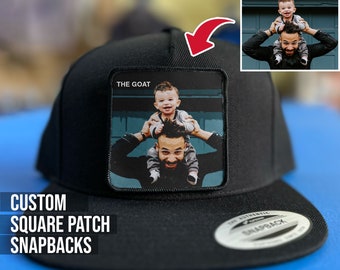 Custom Snapback Hat with Personalized Patch: Your Logo, Photo and Design Here - Unisex Custom Hats
