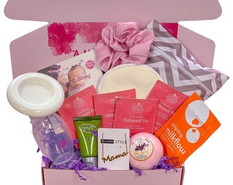 Breastfeeding Kit, Breastfeeding Gift Box, Breastfeeding Care Package, New Mom Postpartum Present, Baby Shower Gift, Lactation Supplies Set