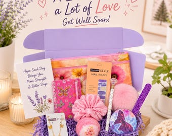 Teen Girl Get Well Basket Box, Teen Daughter Get Well Soon Care Package, Tween Granddaughter Self Care Package, Get Well Gift For Her