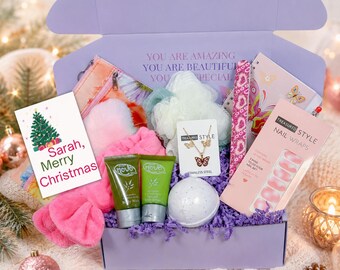 Caja de regalo navideña para adolescentes, regalo de spa para preadolescentes, paquete de regalo navideño para adolescentes, regalo de Navidad para hija, sobrina o nieta.