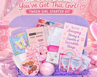 Period Starter Kit Gift Box for Tween Girl, Teen Girl Puberty Present, Tween Daughter Menses Gift, Tween Granddaughter Period Box