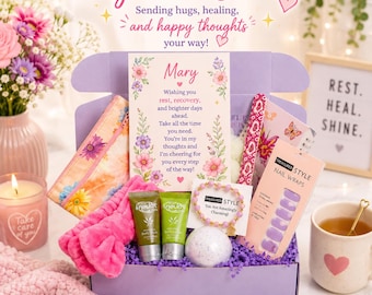 Get Well Soon Teen Girl Gift Box, Tween Girl Self Care Package, Teenager Cheer Up Gift Basket for Her, Niece Feel Better Surgery Present