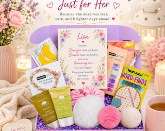 Teen Girl Thinking of You Gift Box, Get Well Soon Spa Care Package, Cute Teenage Girl Gifts for Recovery