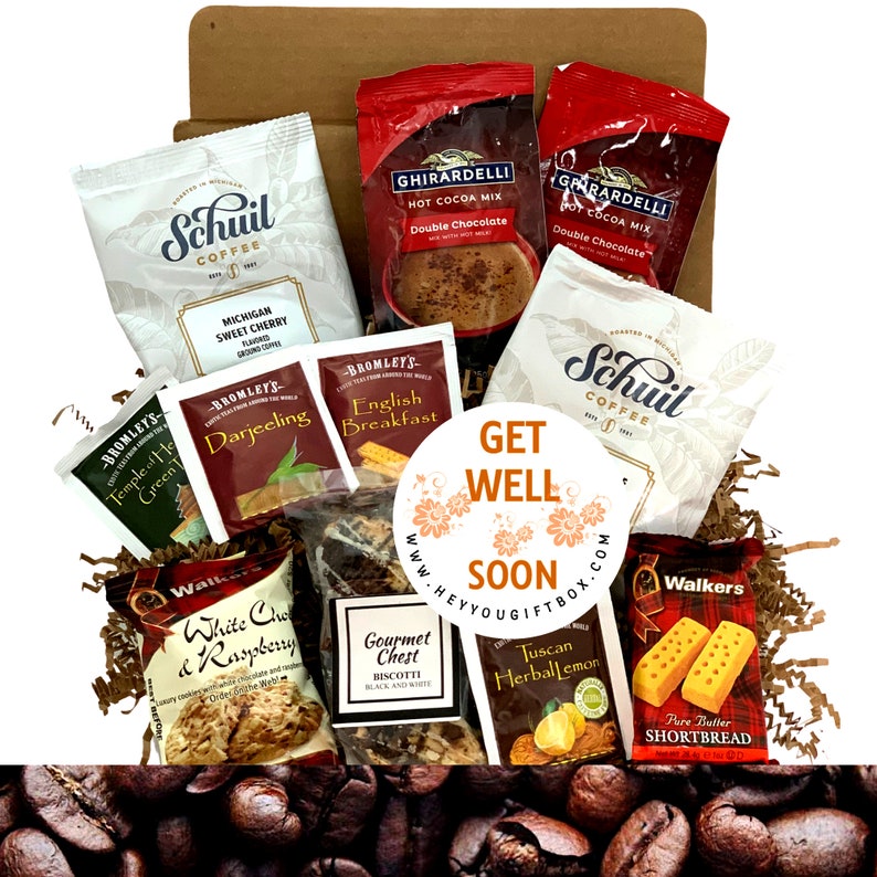 Get Well Soon Gift Box Get Well Coffee Care Package Get Well Etsy