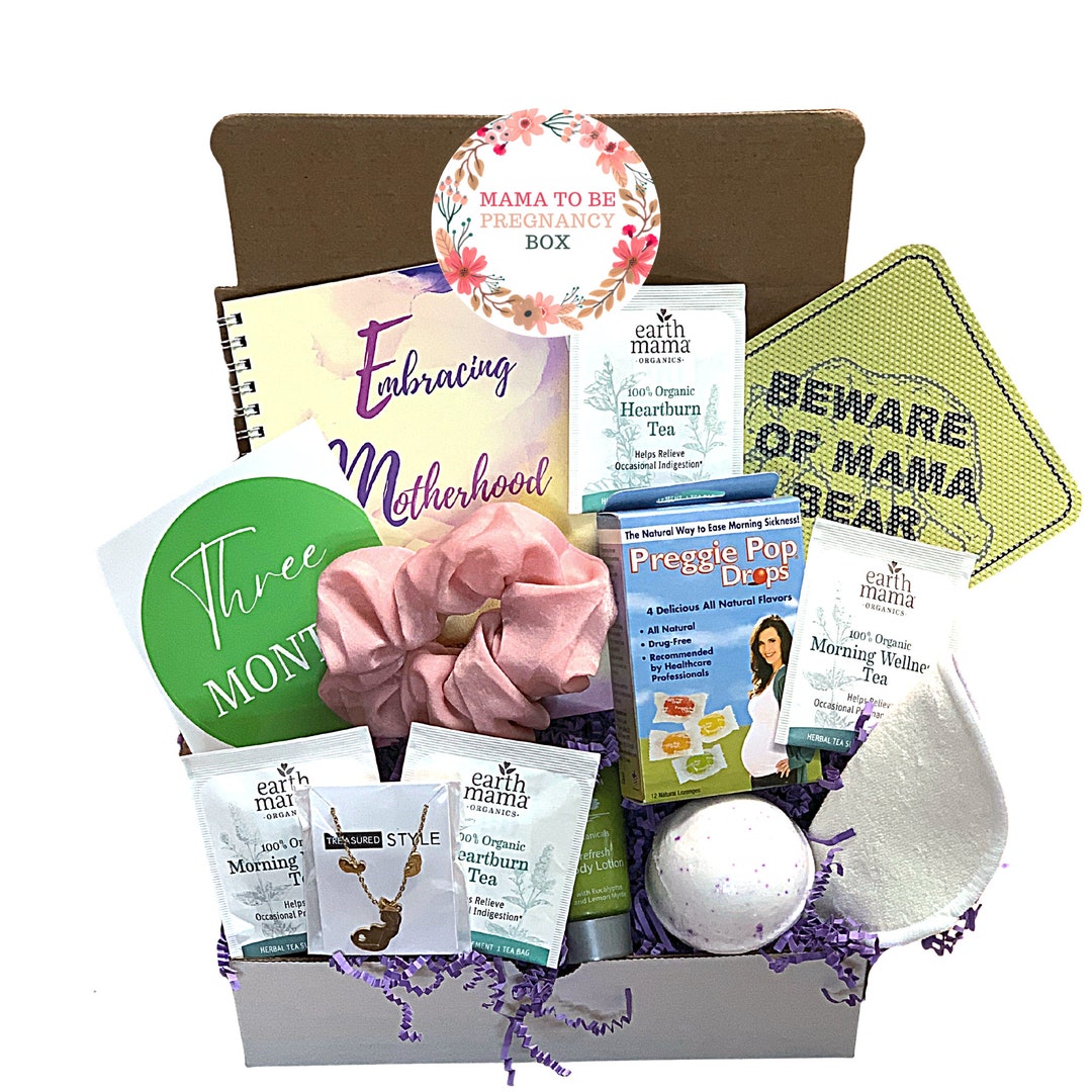 New Pregnancy Gift Basket, First Trimester Gift Box, Expecting Mom Gift