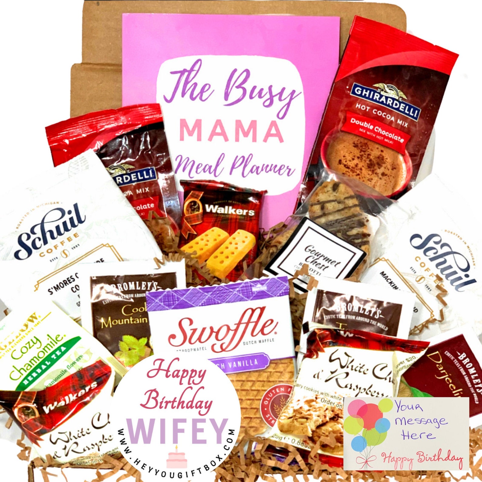 Happy Birthday Gift For Wife Gift Basket For Wife Coffee Etsy