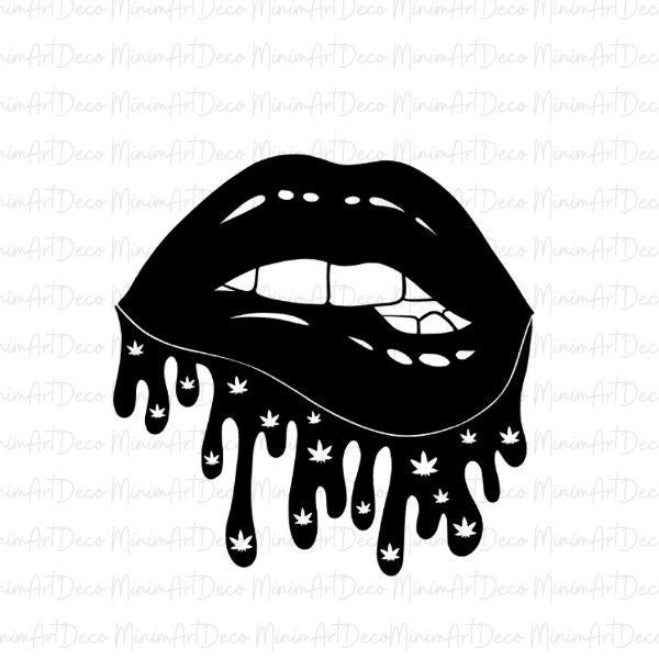 Weed Lip Svg - Etsy