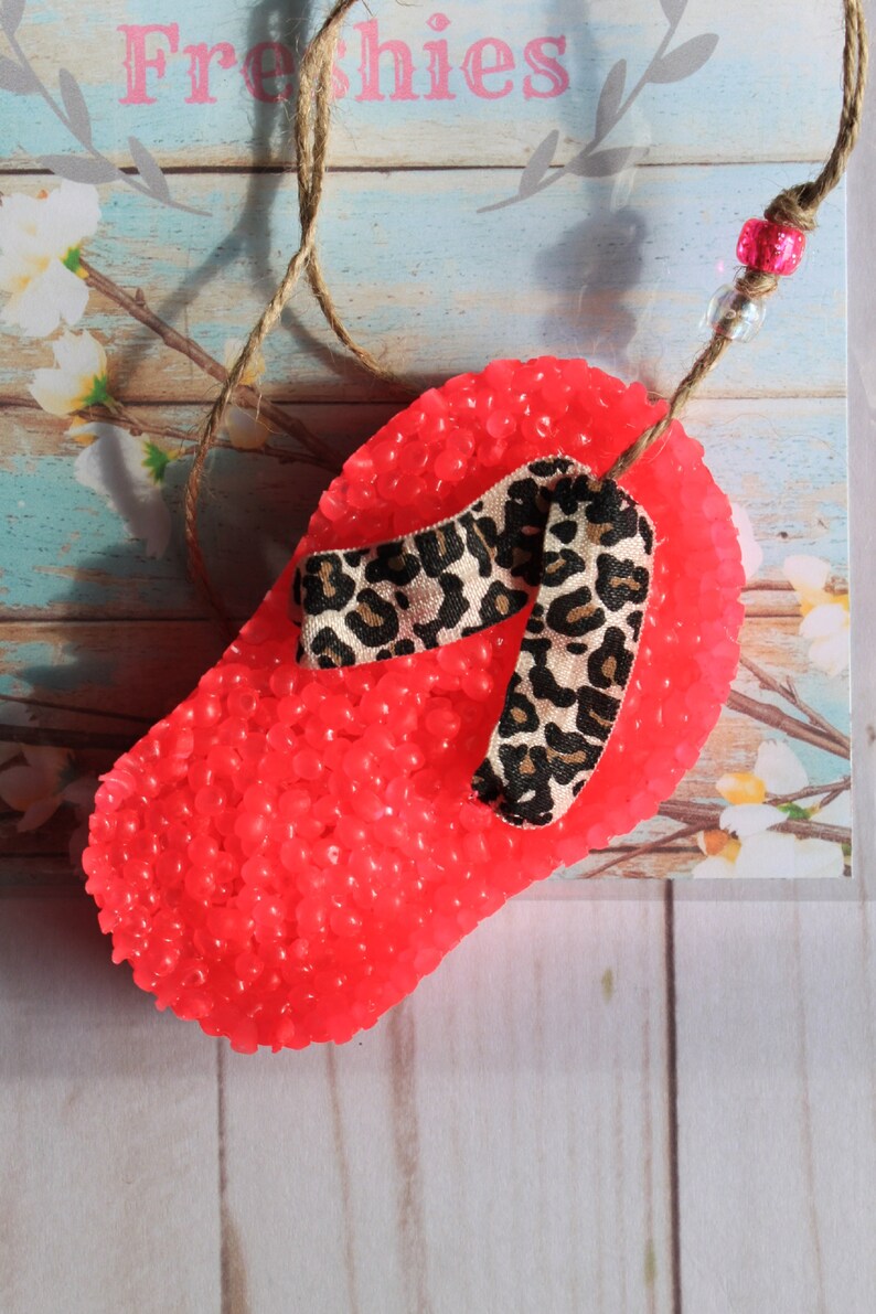 Flip Flop Car Freshie Aroma Bead Freshies Freshie Car Etsy