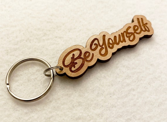Keepsake Fashion Accessory Love Keychain Wood Keychain Inspirational Zipper Pull Word Keychain Wood Word Keychain