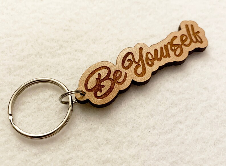 Custom Inspirational Word Keychains you choose font name or Etsy