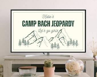 CAMP BACH JEOPARDY / Giochi per feste di addio al nubilato / Quiz sulla festa del fine settimana di Camping Bach / Modello di gioco modificabile personalizzato / Gioco di quiz Jeopardy