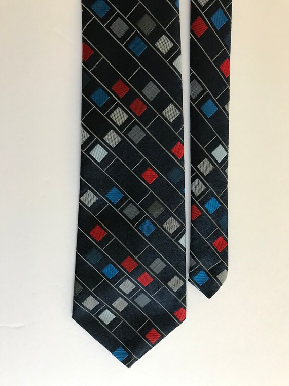 1970s 1980s Courtley blue tie - image 3
