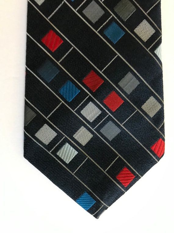 1970s 1980s Courtley blue tie - image 6