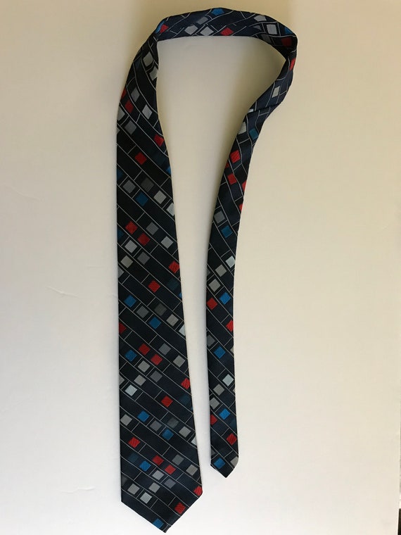 1970s 1980s Courtley blue tie - image 2