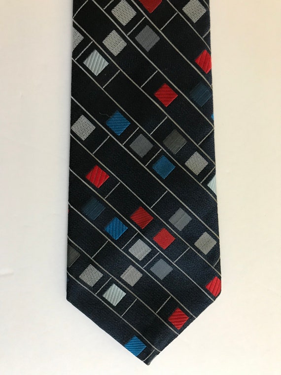 1970s 1980s Courtley blue tie - image 5