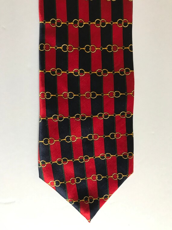 1990s Red Raphael silk tie - image 3