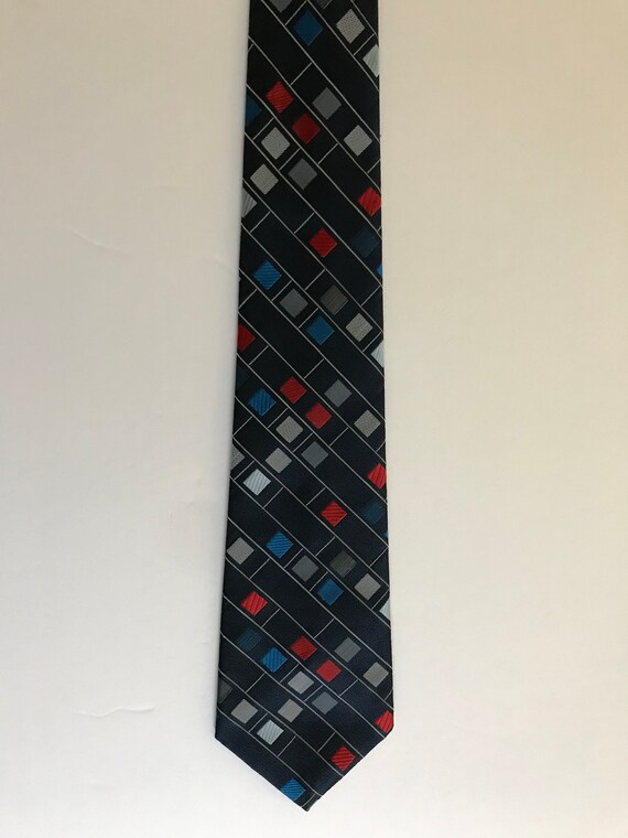 1970s 1980s Courtley blue tie - image 4