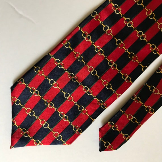 1990s Red Raphael silk tie - image 1