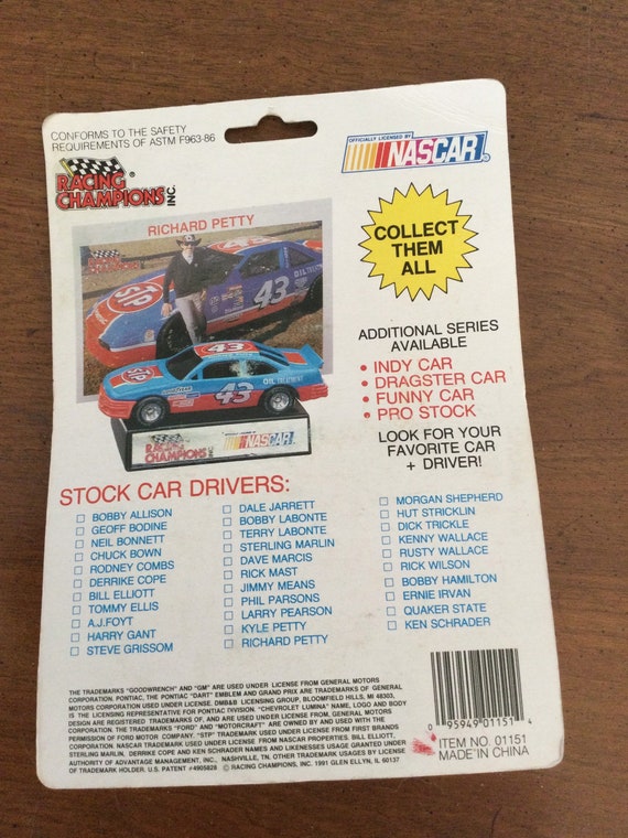 Ultra Rare Racing Champions Stock Car W/trading Card 1:64 J. D.