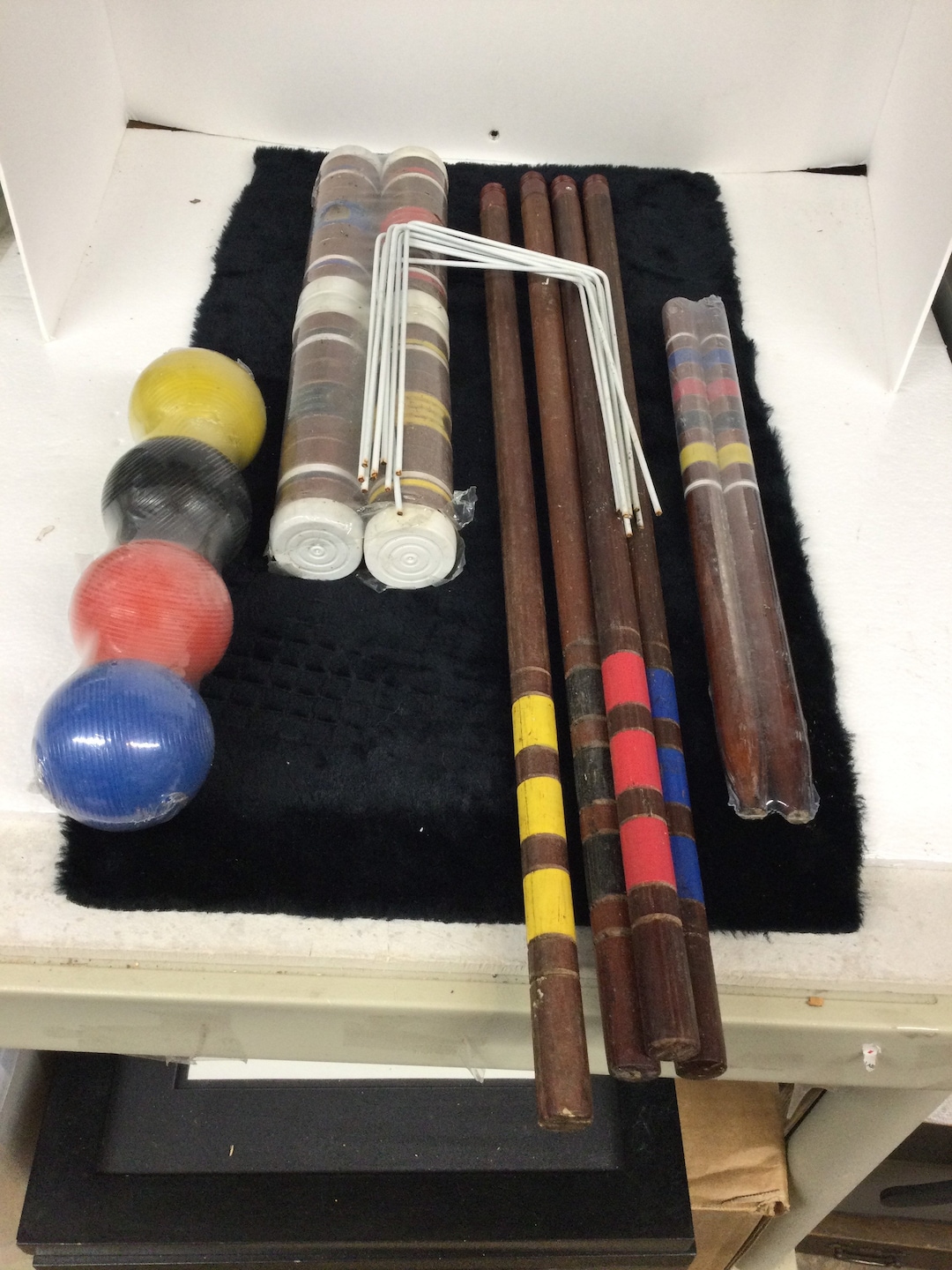 Croquet Set Child Size Never Used for Four Etsy