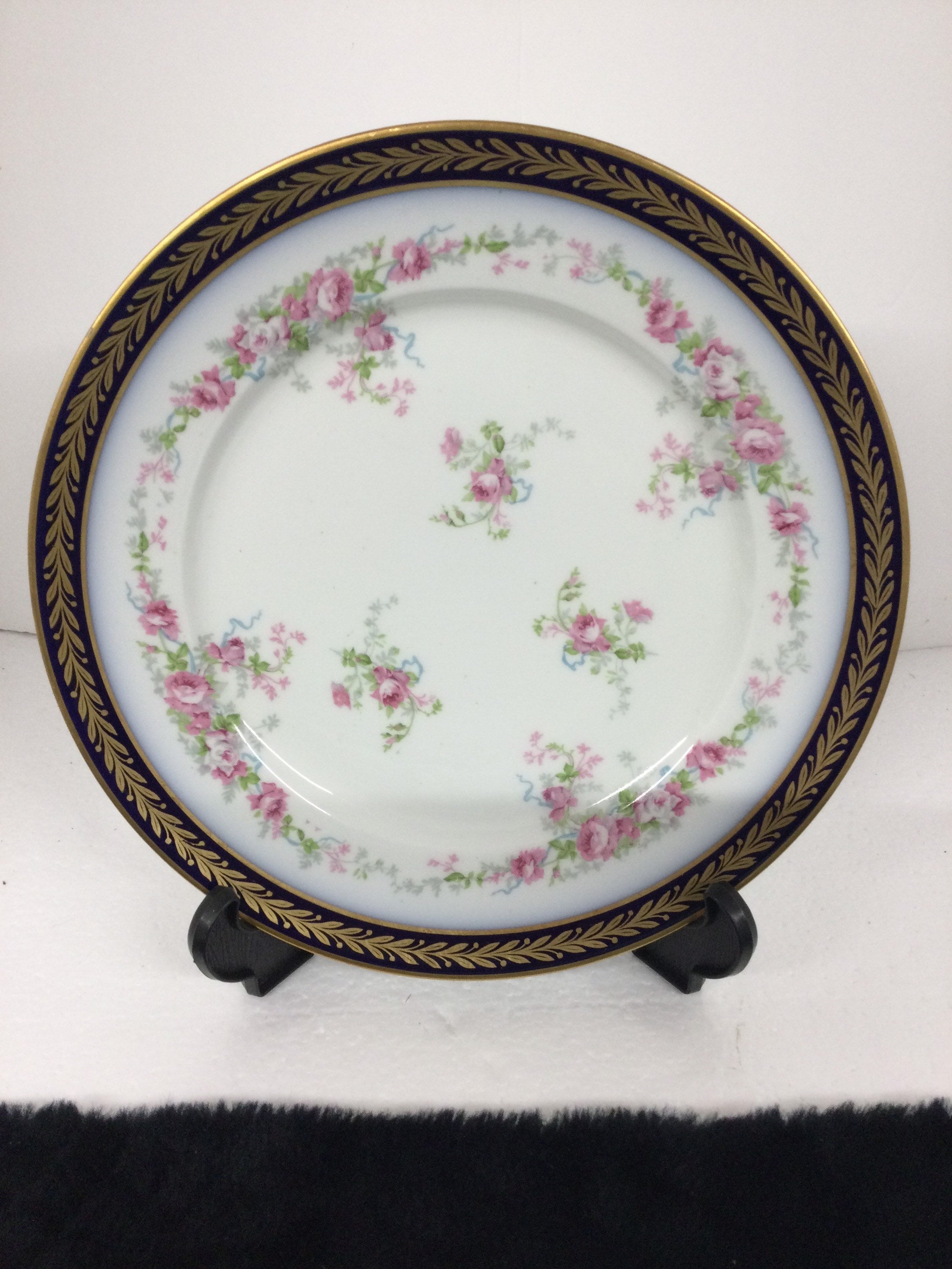 Antique Wm Guerin & Co Limoges France Luncheon Plate Gold Laurel