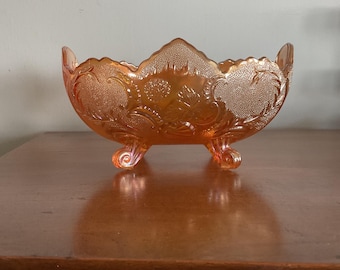 Jeannette Marigold Lombardi Centerpiece Footed Oval  Bowl